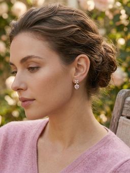 Yellow Chimes - Multi-Color Crystal Heart Butterfly Cute Bow Style Drop Earrings