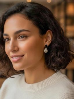 Yellow Chimes - Multi-Color Stone Teardrop Earring Crystal Drop Earrings