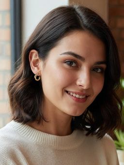 Yellow Chimes - Gold Minimal Classic Small Huggie Hoop Earrings
