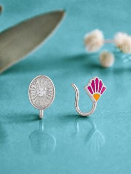 Voylla - Multi-Color Fractals In Nature Fracta Bloom Nose Pins (Pack of 2)