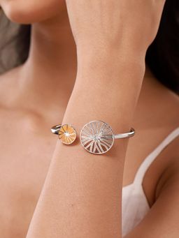 Voylla - Orange Fractals In Nature Eternal Tendril Cuff