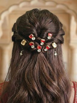 Hair Drama Co. - Multi-Color Crystal Pins (Pack of 6)