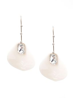 Odette - Women Trendy White Dangle Earrings