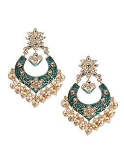 Odette - Multi-Color Designer Gold Danglers Earrings