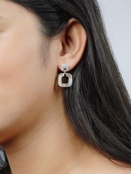 Silberry - 925 Sterling Silver Multi-Color Hanging Radiance Drop Earrings