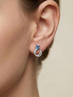 Silberry - 925 Sterling Silver Multi-Color Stella Star Stud Earrings