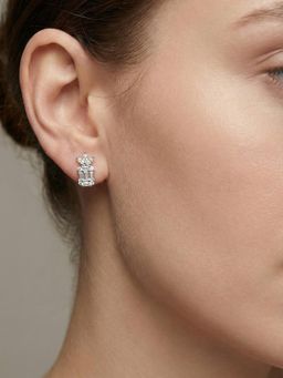 Silberry - 925 Sterling Silver White Pineapple Grove Studs Earrings
