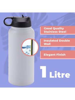 The Better Home - Tbh Stainless Steel Flask Water Bottle- White