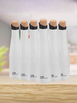 The Better Home - Insulated White Cork Bottle 500Ml (Pack Of 6)