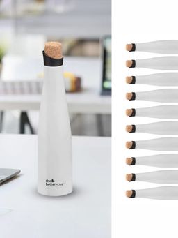 The Better Home - Insulated White Cork Bottle 500Ml (Pack Of 10)