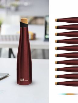 The Better Home - Insulated Wine Cork Bottle 500Ml (Pack Of 10)