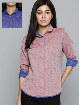 Levi's - Women Blue Mauve Regular Fit Reversible Casual Shirt