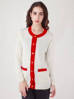 Zink London - Womens Solid White Sweater