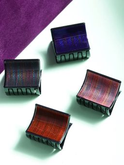 Yellow Chimes - Women Multi Color Set of 4 Claw Clips