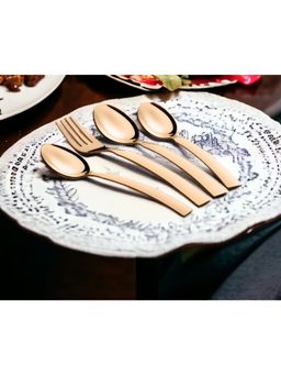 FNS - Allie Stainless Steel Rose Gold cutlery set of 24 pcs