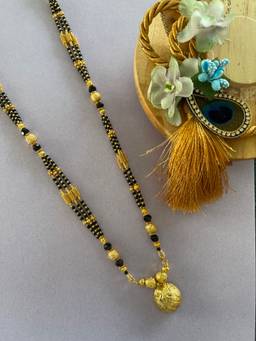 Digital Dress Room - Heavy Long Maharashtrian Mangalsutra with Layered Vati Design