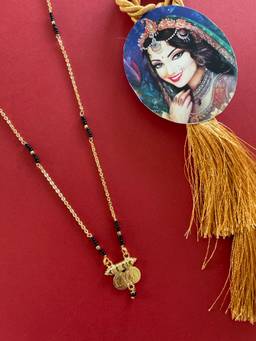 Digital Dress Room - Short South Indian Mangalsutra with Lakshmi Coin Pendant
