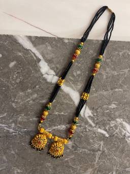 Digital Dress Room - Short Mangalsutra Designs Micro Gold Plated Necklace