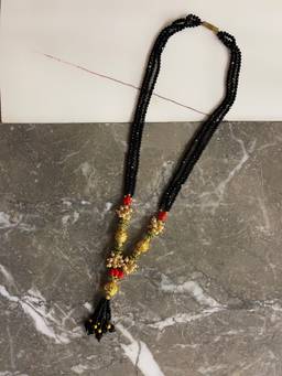 Digital Dress Room - Short Gold Plated Mangalsutra Necklace