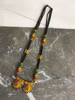 Digital Dress Room - Short Mangalsutra Designs Micro Gold Plated Necklace