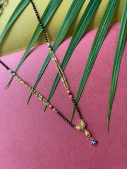 Digital Dress Room - Short Mangalsutra Designs Simple Gold Mangalsutra