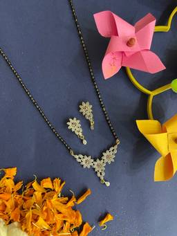 Digital Dress Room - Gold Plated Short Mangalsutra Set