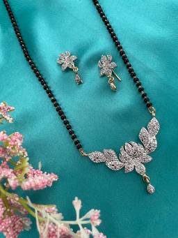 Digital Dress Room - Gold Plated Ad Short Mangalsutra Set
