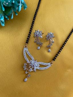 Digital Dress Room - Gold Plated Ad Short Mangalsutra Set