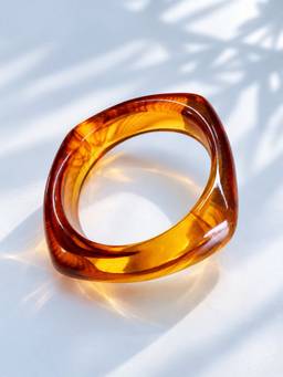 Niska - Amber Resin Statement Bangle