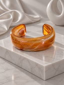 Niska - Amber Swirl Resin Cuff