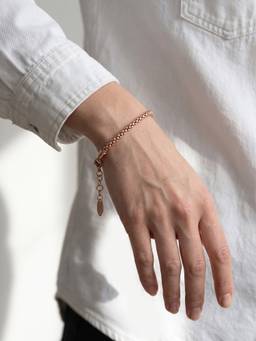 Palmonas - Bold Textured Curb Chain Bracelet - Waterproof And Anti-Tarnish