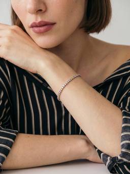 Palmonas - Refined Multicolour Crystal Line Bracelet - Waterproof And Anti-Tarnish