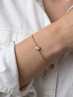 Palmonas - Polished Golden Delicate Link Chain Bracelet - Waterproof And Anti-Tarnish