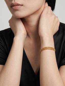 Palmonas - Bold Golden Multi Strand Layered Bracelet - Waterproof And Anti-Tarnish