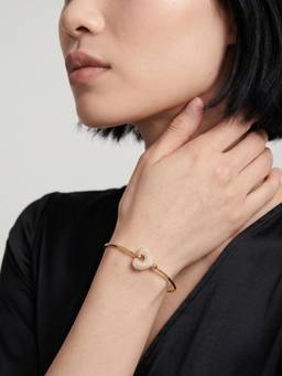 Palmonas - Luminous Crystal Heart Bangle Bracelet - Waterproof & Anti-Tarnish
