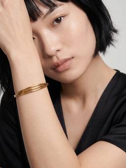 Palmonas - Sleek Twisted Cuff Bracelet - Waterproof And Anti-Tarnish