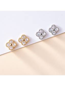 Salty - Clover Spark Stud Earrings (Pack Of 2)