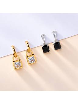 Salty - Lock And Luxe Drop Earrings (Pack Of 2)