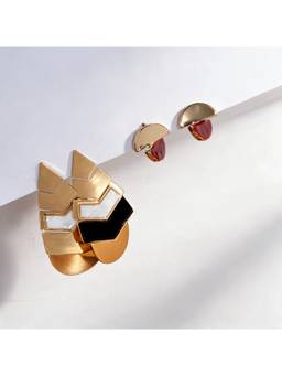 Salty - Geo Bloom Statement Earrings (Pack Of 2)
