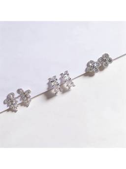 Salty - Crystal Garden Earrings (Pack Of 3)