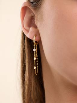 Inaya Accessories - 18Kt Gold Women's Cascade Chain Earrings, Ayat