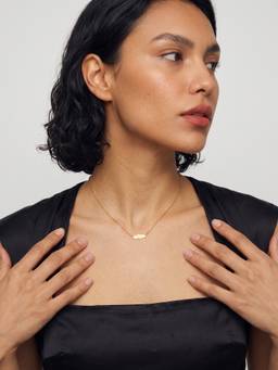 Palmonas - Sculpted Petite Coin Necklace - Waterproof And Anti-Tarnish