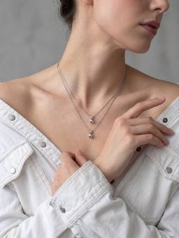 Palmonas - Polished Layered Silver Chain Necklace - Waterproof And Anti-Tarnish