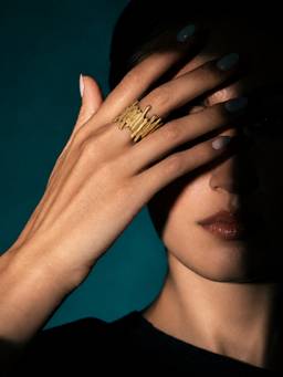 Niska - Molten Gold Replica Statement Ring