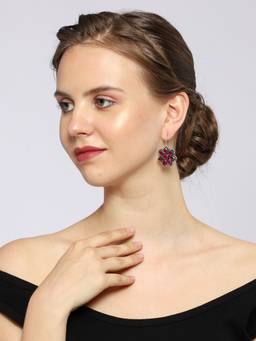VENI - 92.5 Silver Plated Oxidized Earrings