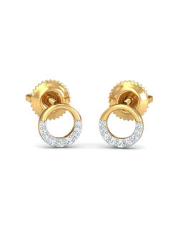 KuberBox - Bhrama Stud Earrings 14K Gold