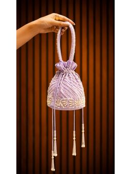 Japnah Gambhir - Lilac Pearl Potli Bag