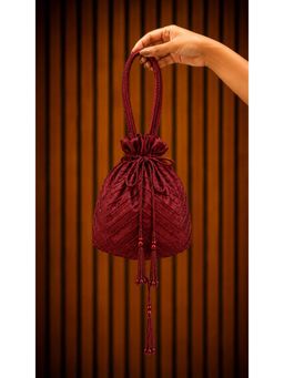Japnah Gambhir - Ruby Sequin Potli Bag