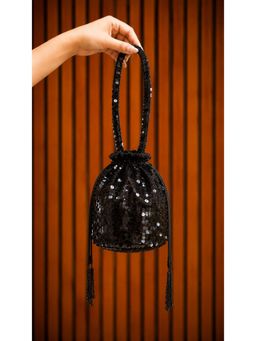 Japnah Gambhir - Noir Sequin Potli Bag