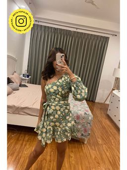 Old Marigold - Freya One Shoulder Dress With Belt (Set of 2)